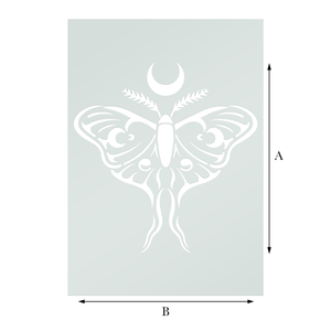 Luna Moth Stencil