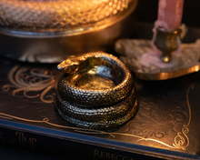 Load image into Gallery viewer, Golden Snake Trinket Dish (Tea Light Holder)